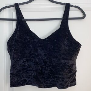 Lululemon align black velvet top size 8